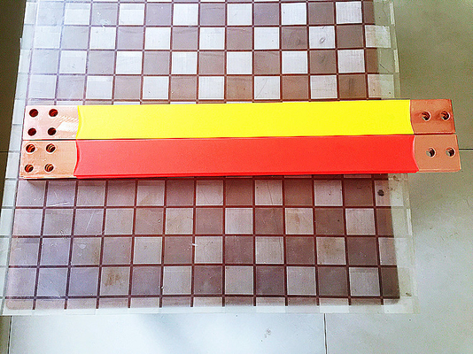 Bubuk Busbar Laminasi Tembaga Efisien Tinggi Dilapisi Untuk Lalu Lintas Kereta Api